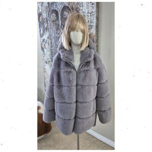MICHAEL KORS Faux Fur Hooded Coat